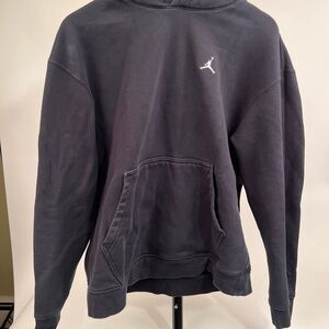 Nike‎ Air Jordan Black Hoodie Wide Jumpman Logo Size Large